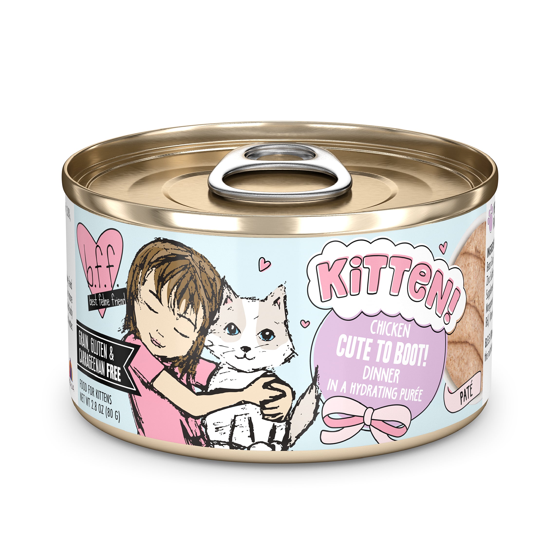 Weruva BFF Kitten Cute To Boot Chicken Pate Canned Wet Cat Food