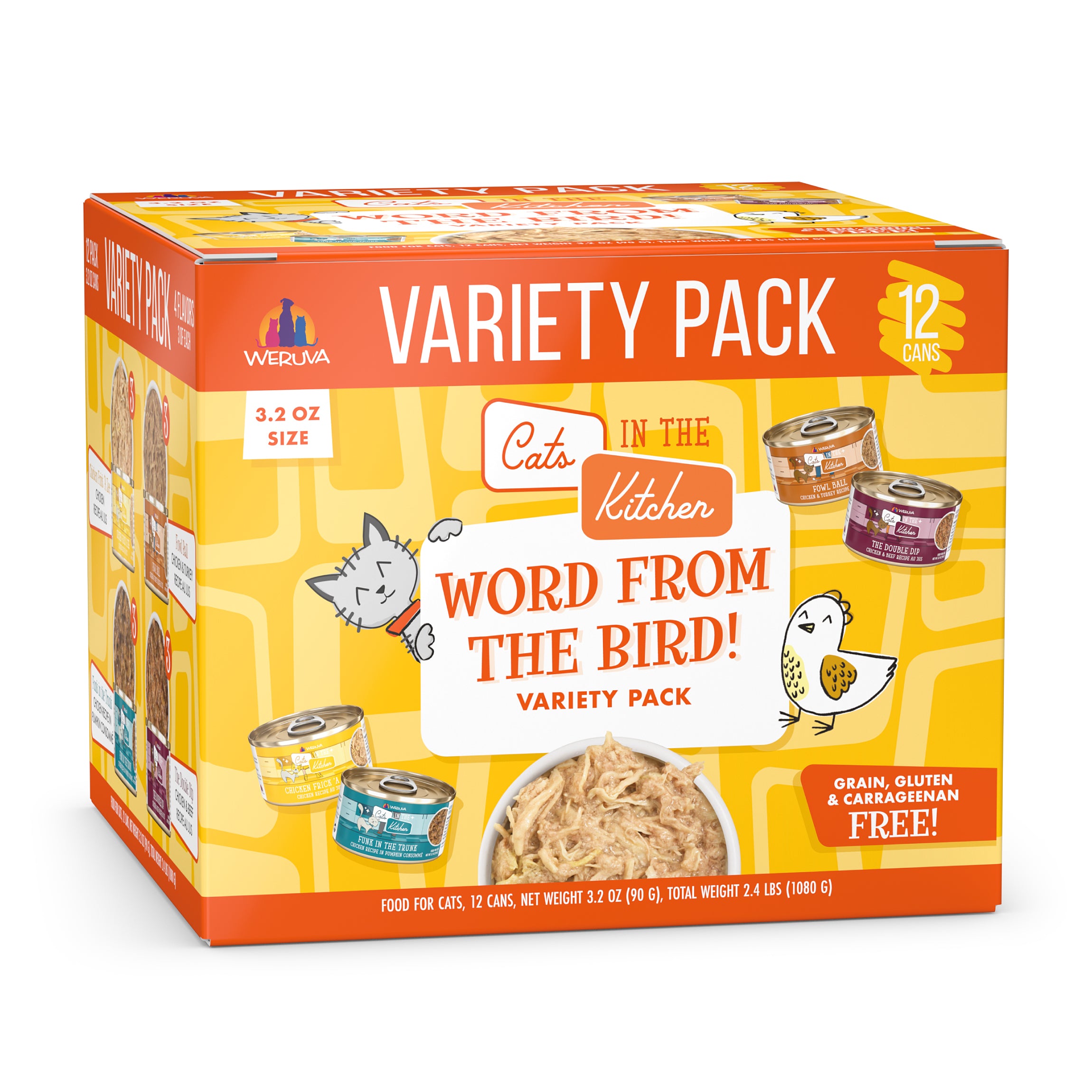 Cats in the Kitchen Word From The Bird Variety Pack Weruva